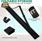 Pool Cue Case 2x2 For Holding 2 Butts   2 Shafts Black Billiard Cue Stick 32 Inc