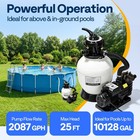 12 13in Sand Filter Pump In above Ground Pool System 7-way W  Timer 2087 2640gph