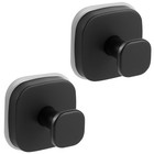 Suction Cup Hooks For Shower  No-drill Towel Hooks For 2 Pack Matte Black