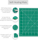 Wa Portman Self Healing Cutting Mat   Rotary Cutter For Fabric Set     9x12 Sewing