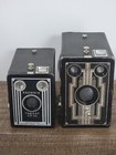 2 Vintage Eastman Kodak Co Box Cameras- Brownie Target Six-20  Brownie Jr Six-20