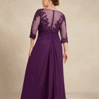 Elegant Mother Of The Bride Dress Sheath Appliques Chiffon Wedding Party Gown
