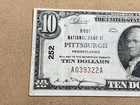  10 1929 Pittsburgh Pennsylvania National Currency Bank Note Bill Ch   252 Nice 
