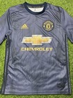 Adidas X Parlay Manchester United Soccer Navy Blue Jersey Size L Youth