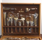 1960s Vtg Mcm 91 Pcs Jean-claude Bronze brass   Rosewood Flatware Set Never Used