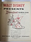 New 1958 Original Disneyland Coloring Book Whitman Walt Disney Productions 