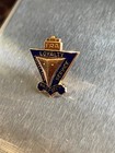 Vintage Solid 10k Gold Enamel Pin   Fra - Fleet Reserve Association  2 3g