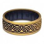 The Lord Of The Rings Silicone Ring - Knots Of Rohan - Gold black Pearl - Size 7