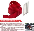 50ft 2  Manifold Exhaust Header Pipe Thermal Heat Wrap Tape W  10 Steel Ties Kit