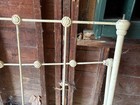 Antique Victorian Cast-iron Double Bed Frame With Headboard Footboard  And Rails