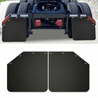 Semi Truck 2-1 2  Angled Spring Loaded Mud Flap Hanger With 24 x24  Mud Flaps