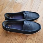 Cole Haan Nantucket Penny Loafer Shoes Women s 7 5 Blue White Leather Moc Flats