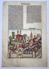 Damas Syria Florence Italy 1493 Chronicle Of Nuremberg Hartmann Schedel Original