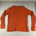 The North Face Women   s Small Waffle Knit Thermal Shirt Orange Long Sleeve Top