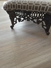 Beautiful Vintage Cast Iron Footstool With Beautiful Gold Under The Patina