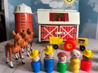 Vintage Fisher Price Little People Play Family Farm 915  2 Extra Horses 