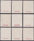 Straits Settlements 1867 Qv Surcharged Set Gummed Reproduction Stamp Sv