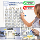 Whole Body Vibration Plate Exercise Poster Fitness Workout Guide 30 Day Training