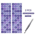 2pack Korean Keyboard Stickers Korean-english Keyboard Sticker On Purple Bac