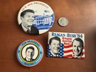 Vintage 1980 1984 Political Campaign Pinback Button Ronald Reagan Lot Of 3 Look 