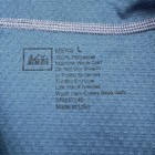 Rei Polartec Power Dry 1 4 Zip Pullover Mens L Blue Made In Usa Base Layer Flaw