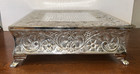 Giftbay Silver Heavy Polished Aluminum Hand Embossed Wedding Cake Stand 14 