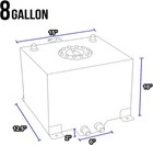 8 Gallon 30 5l Fuel Cell Tank Polished Aluminum Racing Drift With Level Sender