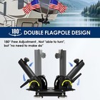 Magnetic Flag Pole Holder  Magnetic Rv Flag Pole Mount  Double Flagpole