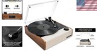 Eastwood Ii Oak Bluetooth Record Player  Vintage 3-speed Turntable With Speakers