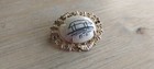 E O Cameo Style Pin Ceramic Style Primative Drawing