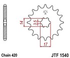 Jt Sprockets Jtf1540 14 Steel Front Sprocket 14t For Kawasaki Z125 Pro 2017-2018
