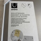 Umbra Silver 12  X 12 Square Magnetic Or Pushpin Hanging Bulletin Board New