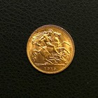 1913 Uk Great Britain 22k Gold King George V  Half Sovereign Coin