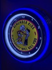 Reddy Kilowatt Kills Electrician Electric Company Neon Style Led Clock Sign