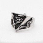 Vintage All Seeing Eye Masonic Ring Stainless Steel Triangle Illuminati Ring New