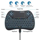 Ponybro  newest Version  Backlit Mini Wireless Keyboard With Touchpad Mouse