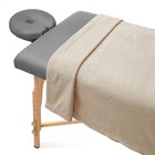 Massage Table Blanket - Soft Micro Plush Spa Throw 60 X 90 Inch  Natural