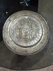 19th Century Persian Qajar-style Tinned Copper Tray With Wall Hang