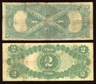 Set Of 1917 Large Size  1 And  2 Legal Tender Note Red Seal Fr  39 And Fr 60