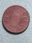 Colorado 2 Mills Plastic Sales Tax Token Ww Ii 1940s Red War Tax Token