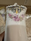 Antique Theodore Haviland Limoges France Choc  Pot Floral Gold Gilt Porcelain