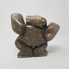 Inuit Soapstone Standing Polar Bear Sculpture Signed By Theresa Sivavertok 1998