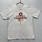 Houston Astros World Series T Shirt Mens Xl Gray Authentic Collection Majestic