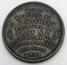 1834 Hard Times Token Wp Haskins Ht-362 Attleboro Mass  Planning Machine Copper