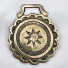 Brass Horse Medallion Antique English Traditional Star Sun Disc 8 Point Harness