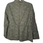 Ruff Hewn Camo Jacket Size Large Floral Embroidery Military Utility Cotton Green