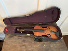Antique Vintage Hopf 4 4 Full Size Violin With Case For Restore Free Shipping