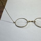 Vintage Antique Hardy 12k Gold Filled Oval Rimless Wire Frame Eyeglasses