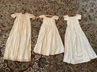 1800s Antique Lot 3 Victorian Handmade Cotton Dresses Gown Baby Dress Gowns