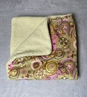 Tourance Baby Blanket Flowers Floral Circles Paisley Pink Green Yellow Sherpa